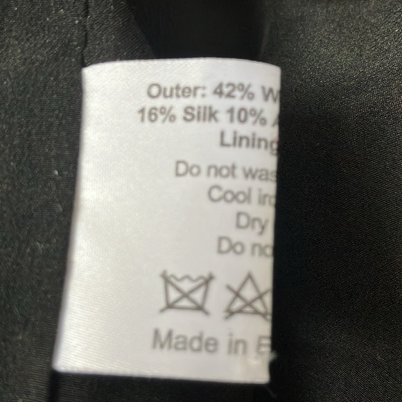 Eskandar Women’s Mandarin Wool/Silk Blend Jacket Cardigan Black Size 0 / Reg 6-8 - Picture 14 of 16